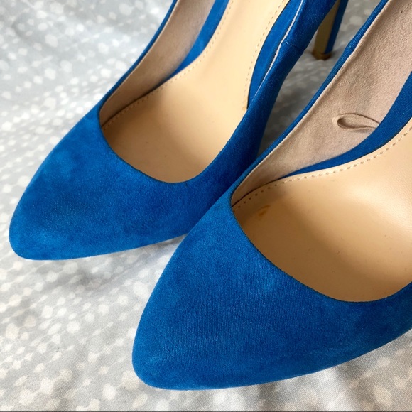 NWOT Blue Pointed Pumps - Picture 4 of 7